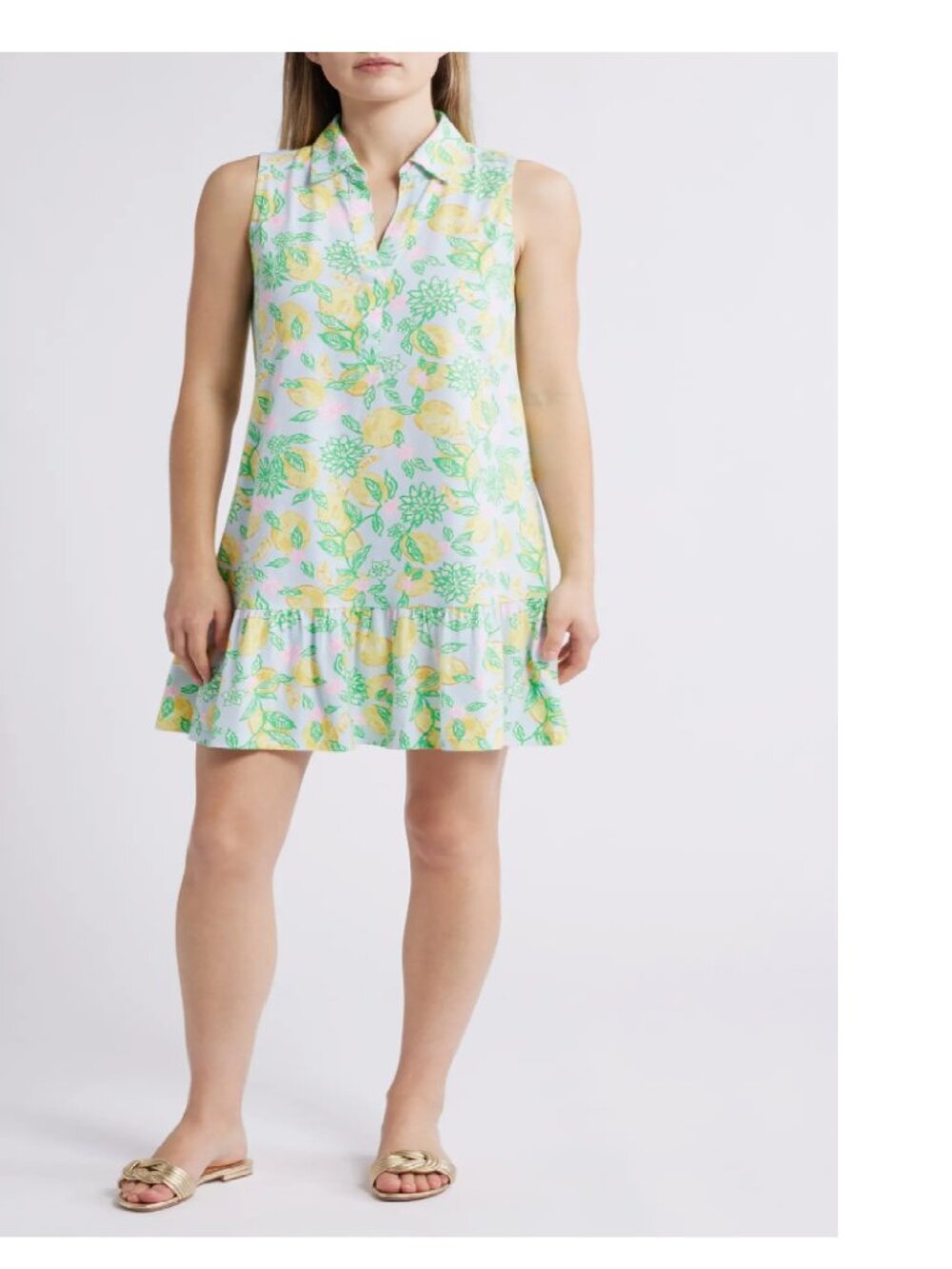 NWT Lilly Pulitzer Riegan Polo Dress Make Lemonade sz Medium